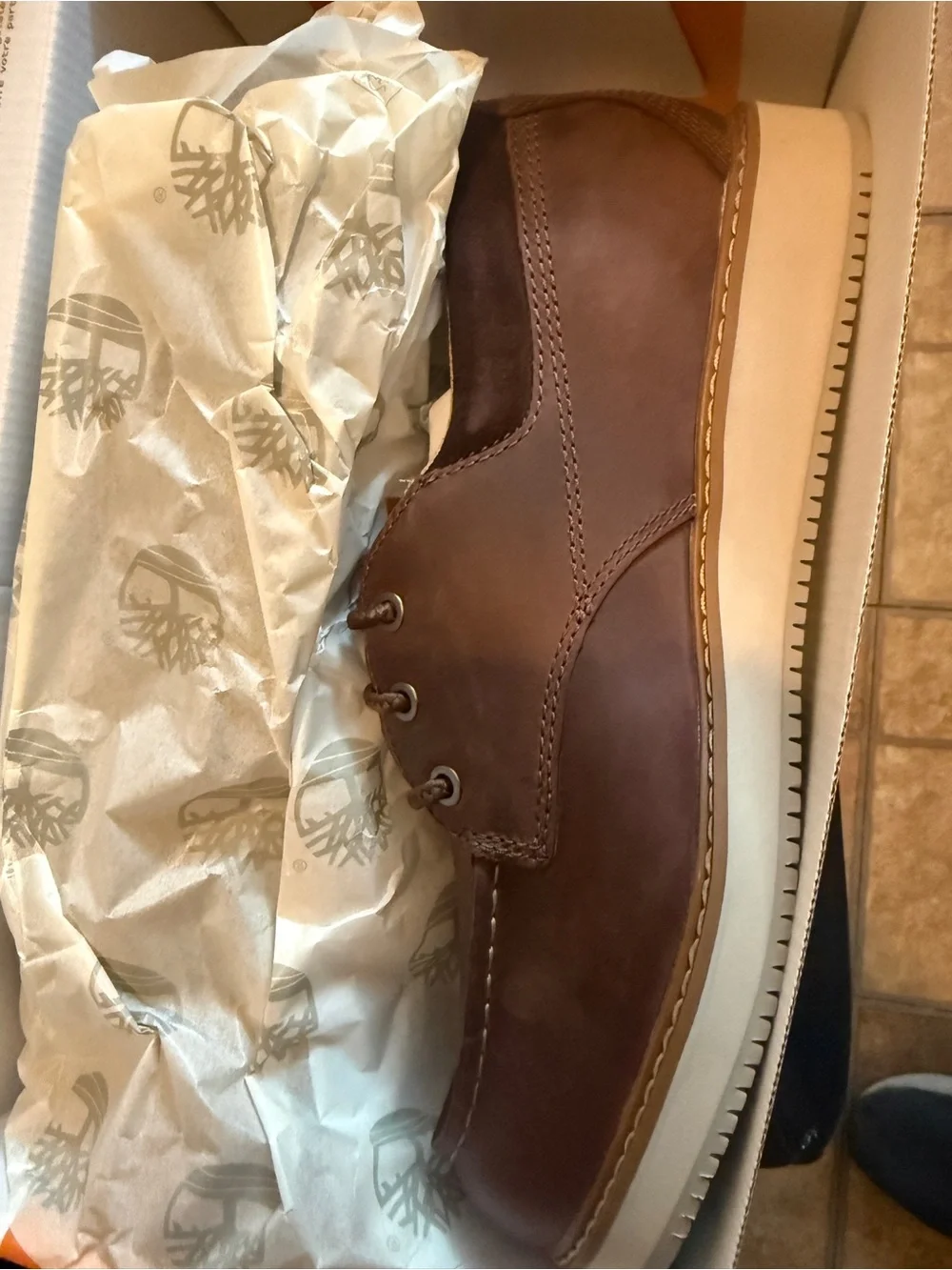 Timberland Men's Brown Leather Boat Shoes